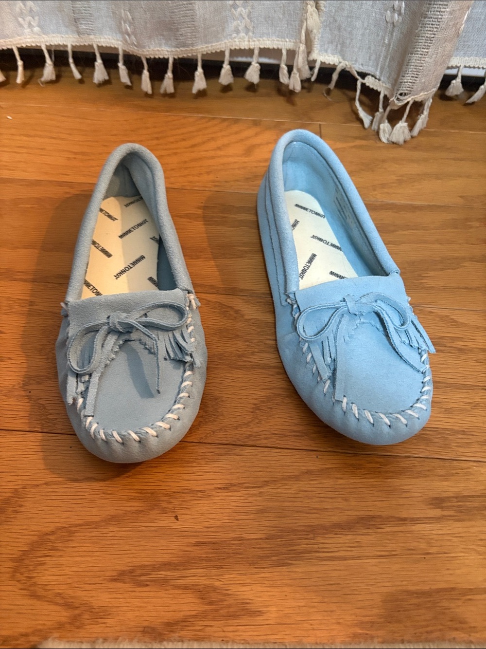 Women’s Minnetonka Light Blue Moccasin Slip-On Shoes